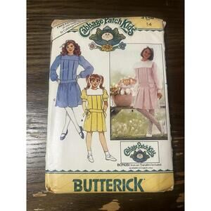 VTG. 80's Cabbage Patch Kids Butterick Dress Patterns 3140 Girls SZ 14 UNCUT